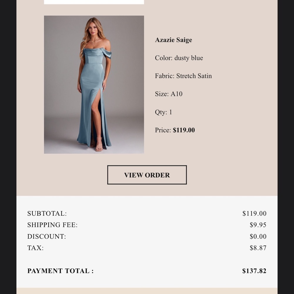 Azazie Saige Dusty Blue Dress - Picture 6 of 7